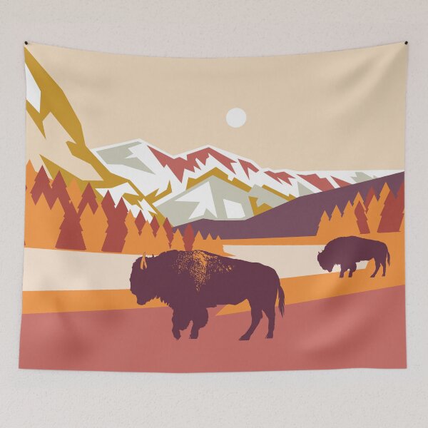 Item preview, Bison Landscape designed and sold by PulpTrends.