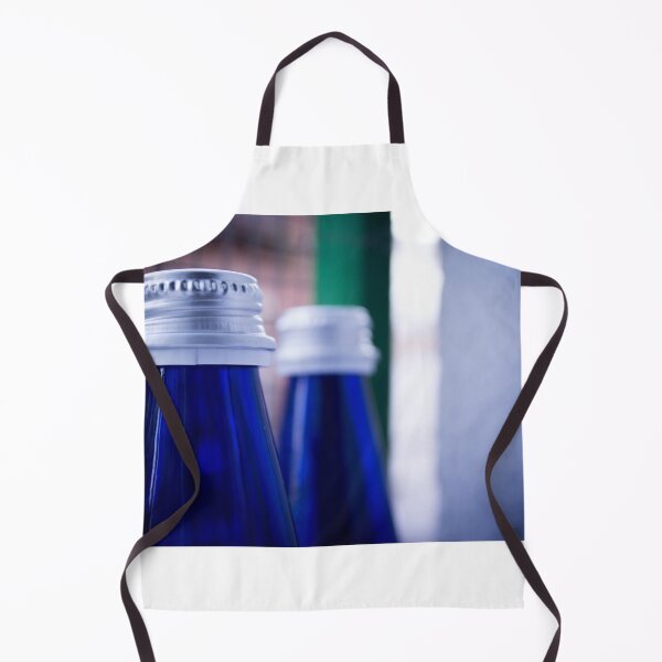 Item preview, Gray stopper bottle of sparkling water blue glass designed and sold by GemaIbarra.