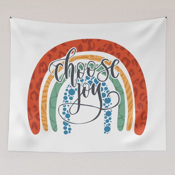 Artikelvorschau, Choose Joy Rainbow Art entworfen und verkauft von LouiseFranksArt.