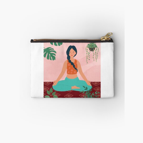 Item preview, woman meditates art - yoga - gift for mom designed and sold by meravshalom.