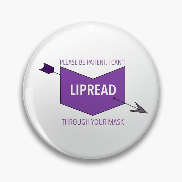 Item preview, DEAF Aware Lipread Mask Coronavirus Sign Language Symbol Patient designed and sold by Rocket Fox.