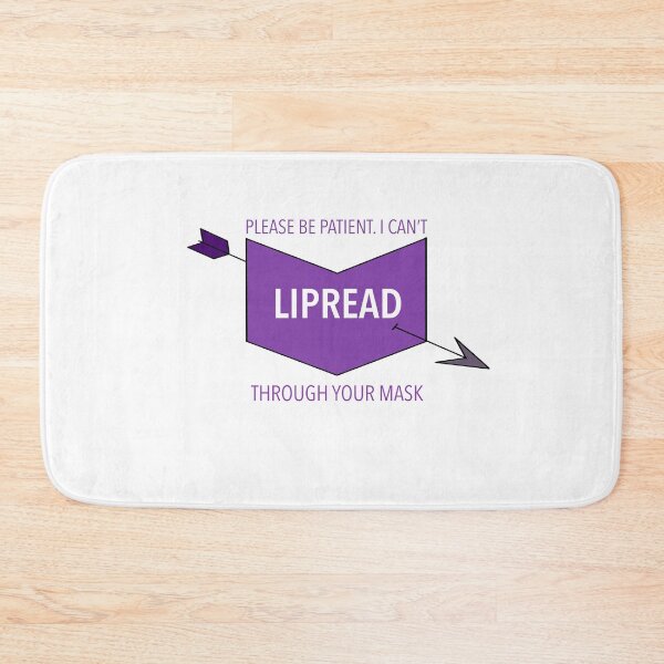 Item preview, DEAF Aware Lipread Mask Coronavirus Sign Language Symbol Patient designed and sold by Rocket Fox.