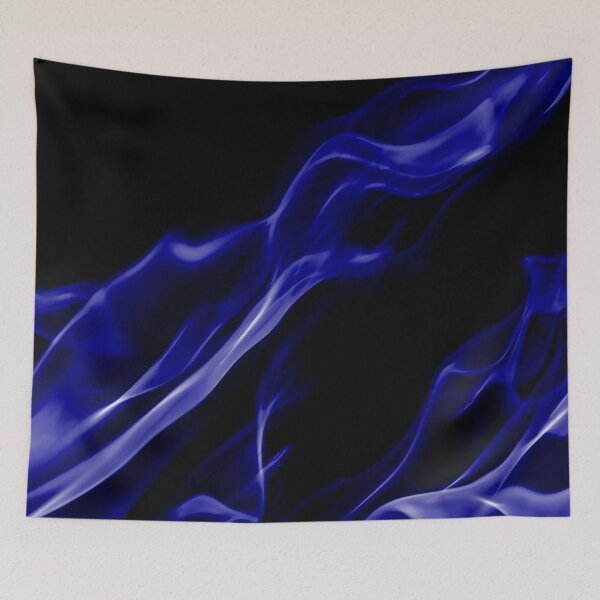Item preview, Blue Flames on Black Background designed and sold by Darcy777.