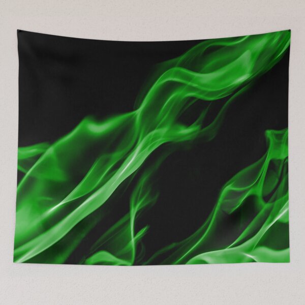 Item preview, Green Flames on Black Background designed and sold by Darcy777.