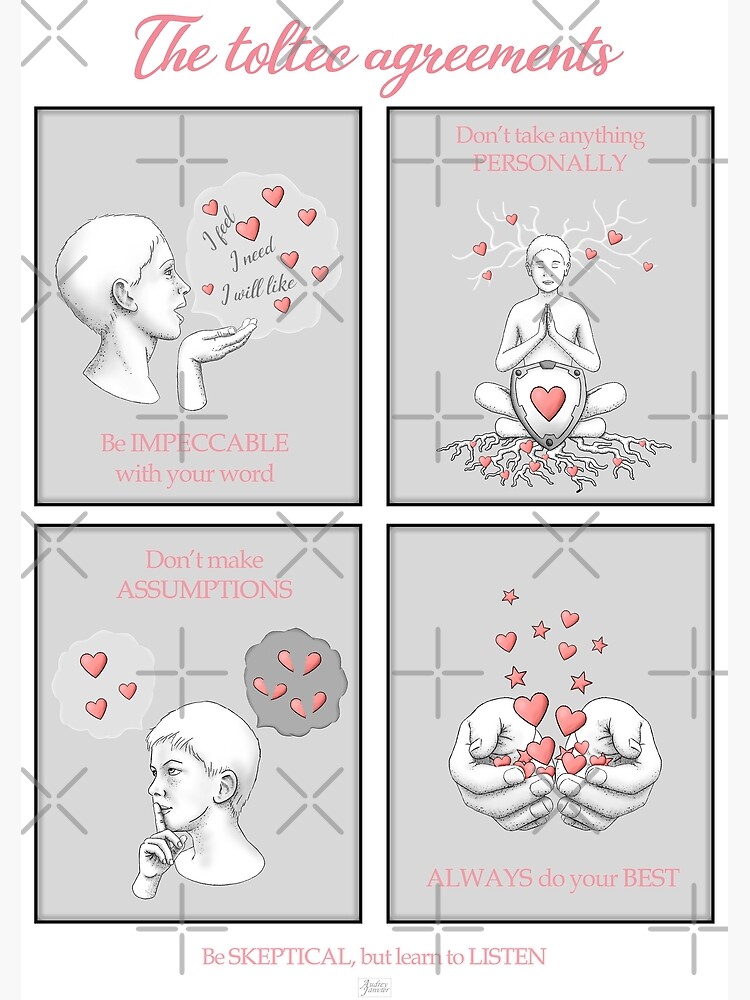 Poster « Les accords Toltèques pour les enfants en anglais », par