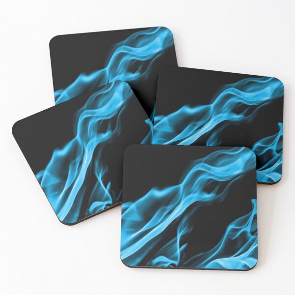 Item preview, Sky Blue Flames on Black Background designed and sold by Darcy777.