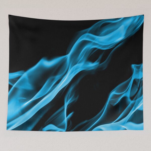 Item preview, Sky Blue Flames on Black Background designed and sold by Darcy777.