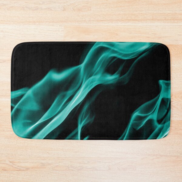Item preview, Teal Flames on Black Background designed and sold by Darcy777.