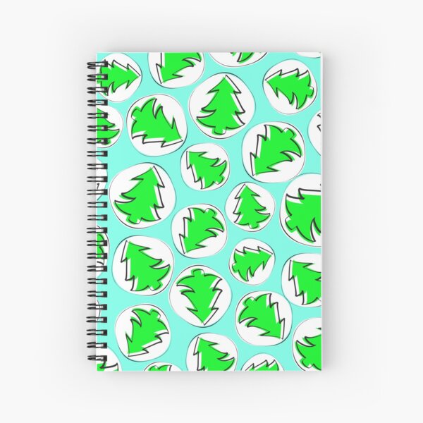 Item preview, Little Christmas Trees Blue Ground designed and sold by PrintGirlNYC.