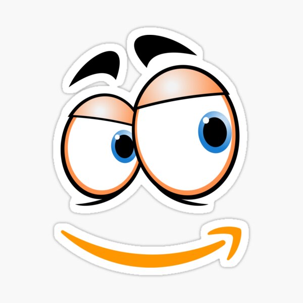 Amazon smirk face Sticker