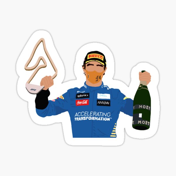 Lando Norris célèbre son podium au Grand Prix d'Autriche 2020 Sticker