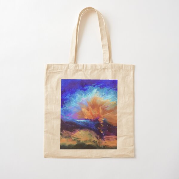 Color Burst Painting by Carrie Lacey Boerio Cotton Tote Bag