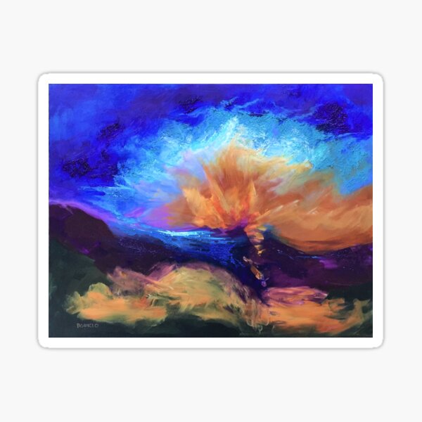 Color Burst Painting by Carrie Lacey Boerio Sticker