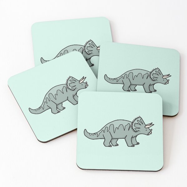 Item preview, Gray Blue Turquoise Adorable Triceratops Dinosaur designed and sold by bassoongirl123.