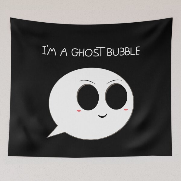 Item preview, I'm a ghost bubble for black black background designed and sold by Coowo22.