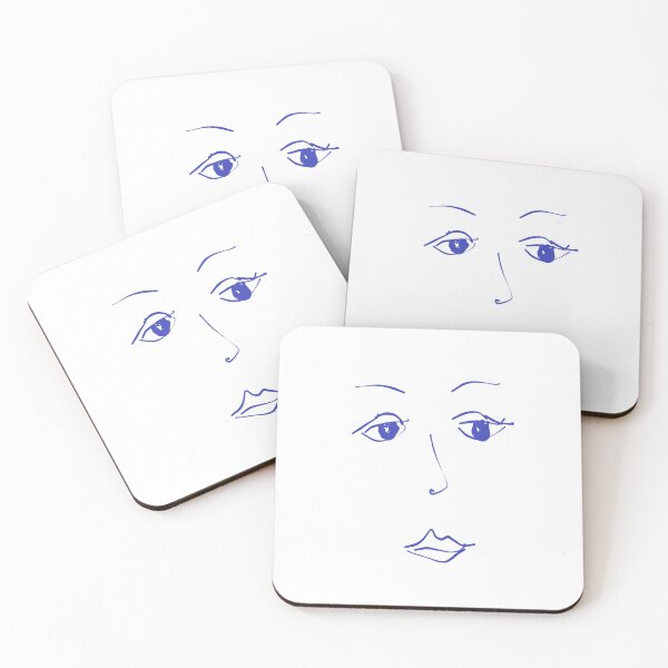 Item preview, Monday Face in Blue  designed and sold by InalterataArt.