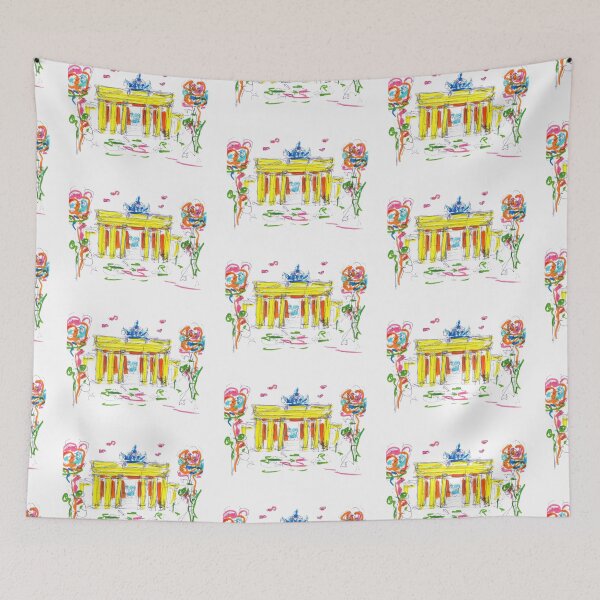 Item preview, Brandenburg Gate with roses designed and sold by Nicole Leidenfrost.