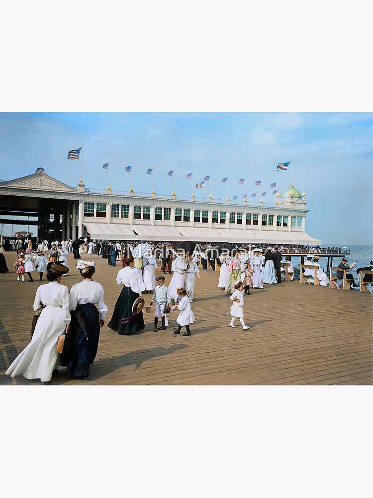 "Casino and boardwalk, Asbury Park, 1900s." Photographic Print for Sale
