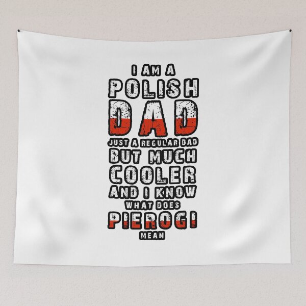 Item preview, I AM POLISH DAD, gift for fathers from Poland, pierogi designed and sold by NiceSign.