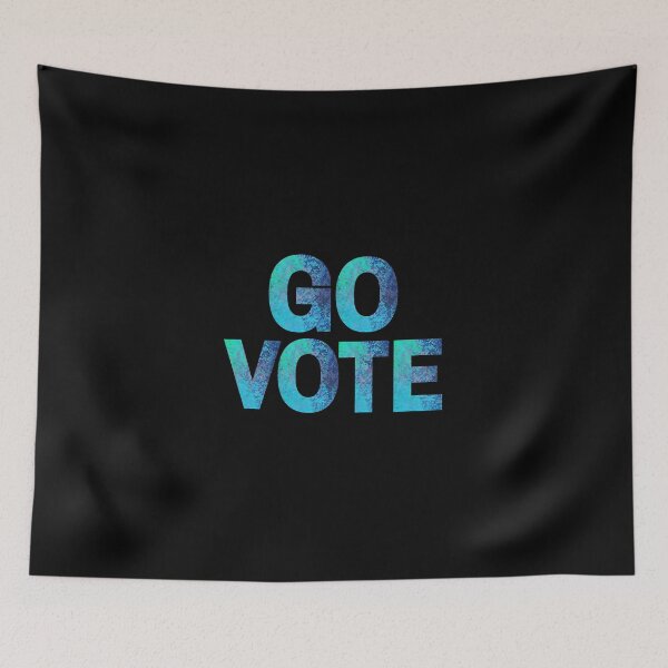 Item preview, Go Vote - Blue & Aquamarine designed and sold by Euc lid.