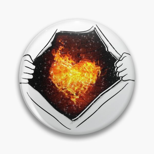 Item preview, Heart on Fire Revealed Open Shirt Chest Ribs designed and sold by Jolly-Yosei.