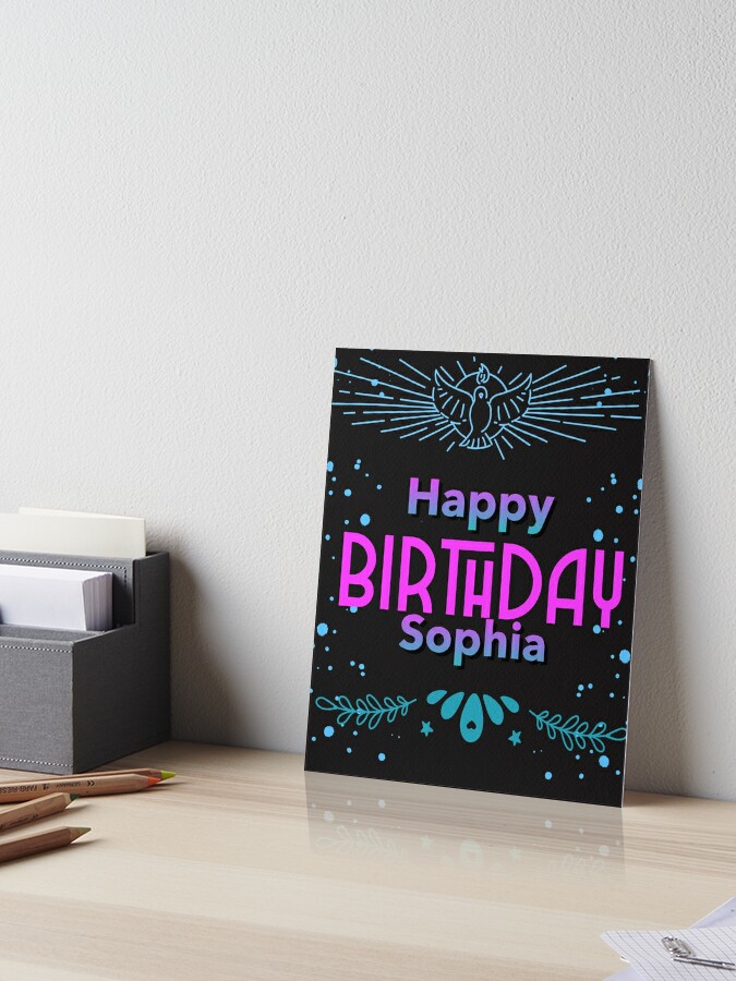 Colourful Happy birthday stickers pack. Art Board Print for Sale