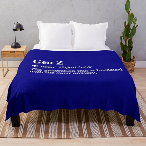 Item preview, Gen Z Definition - The Burden of Anxiety (Navy/Blue Background) designed and sold by mind-illusions.