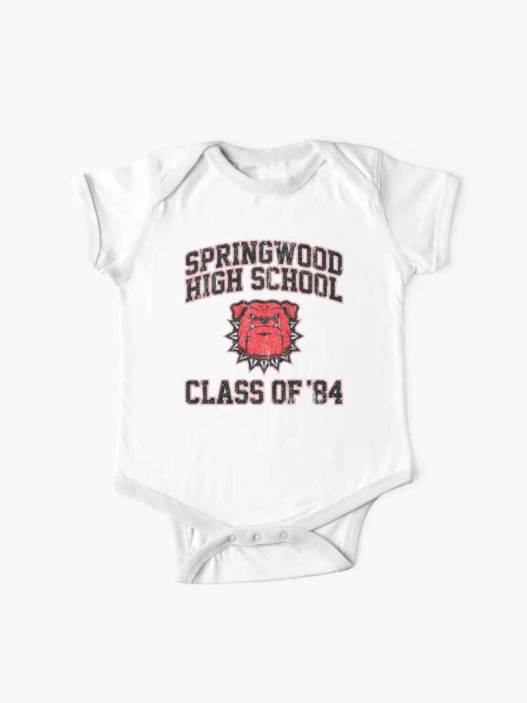 Springwood High School Class Of 84 Variant Baby One Piece By Huckblade Redbubble
