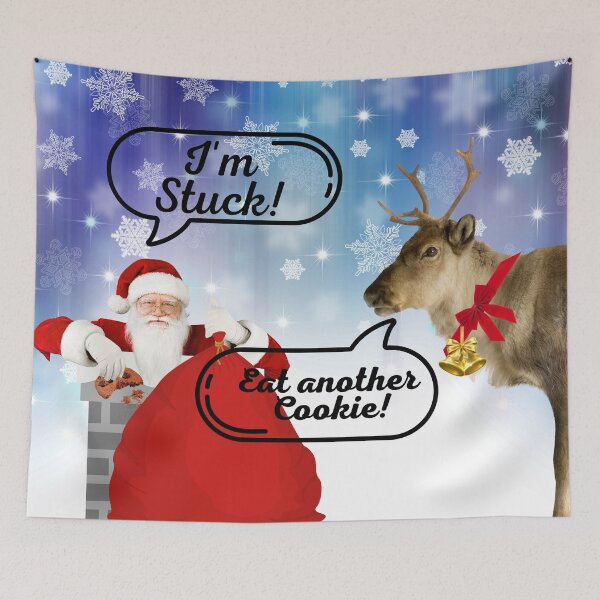 Item preview, Funny Santa nd Reindeer Christmas designed and sold by TorieWear.