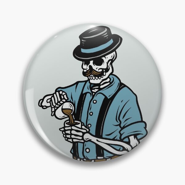 Item preview, Hipster Skeleton Bartender Barista designed and sold by SLAG-Creative.