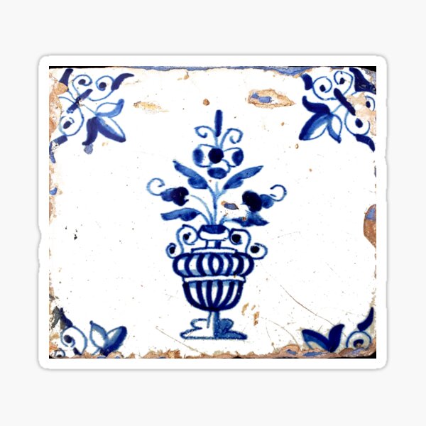 Motif de tuile Shabby Chic en détresse Sticker