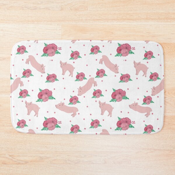 Item preview, Piglets and Florals Pattern designed and sold by Alawstrations.
