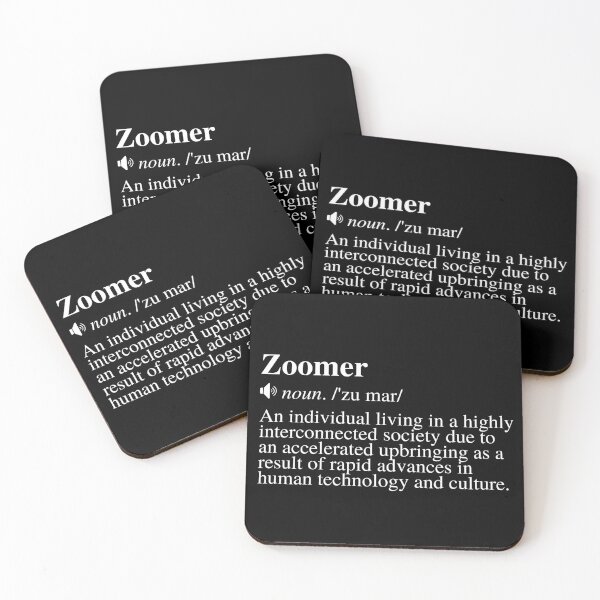 Item preview, Zoomer Definition - Interconnectedness (Black Background) designed and sold by mind-illusions.