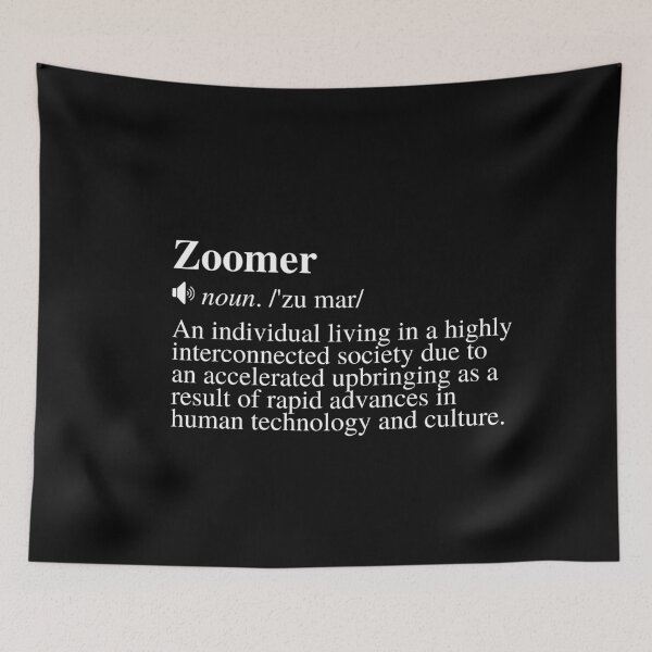 Item preview, Zoomer Definition - Interconnectedness (Black Background) designed and sold by mind-illusions.