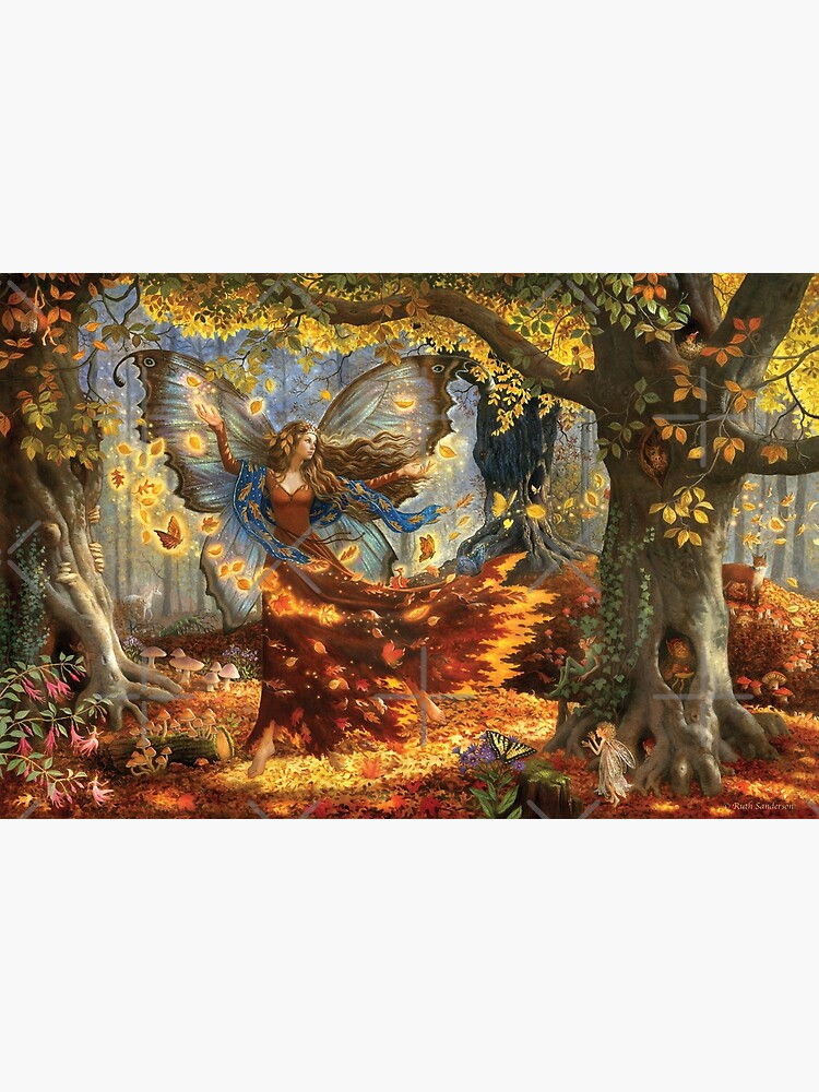 Thumbnail 7 of 7, Framed Art Print, Fall Fairy designed and sold by RuthSanderson.
