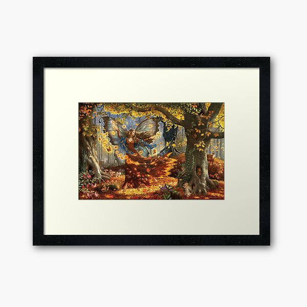 Fall Fairy Framed Art Print