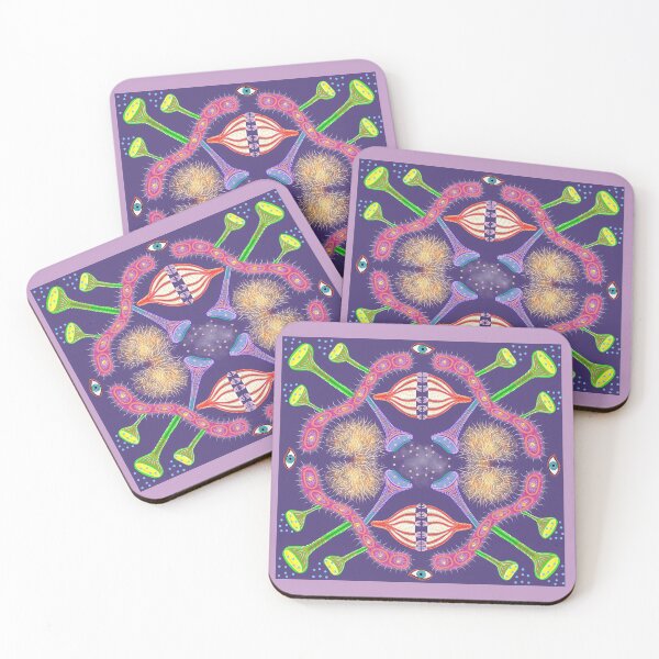Item preview, Surreal organs and cells party - purple version  designed and sold by Osher-BioArt.