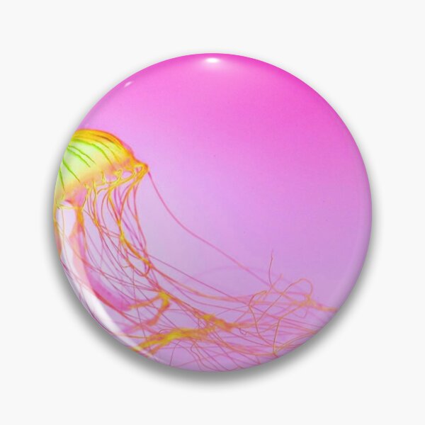 Item preview, Orange Yellow Glowing Jellyfish on Pink Ombre Gradient designed and sold by StayCuztom.