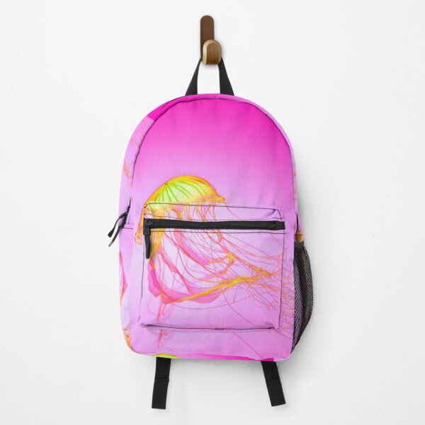 Item preview, Orange Yellow Glowing Jellyfish on Pink Ombre Gradient designed and sold by StayCuztom.