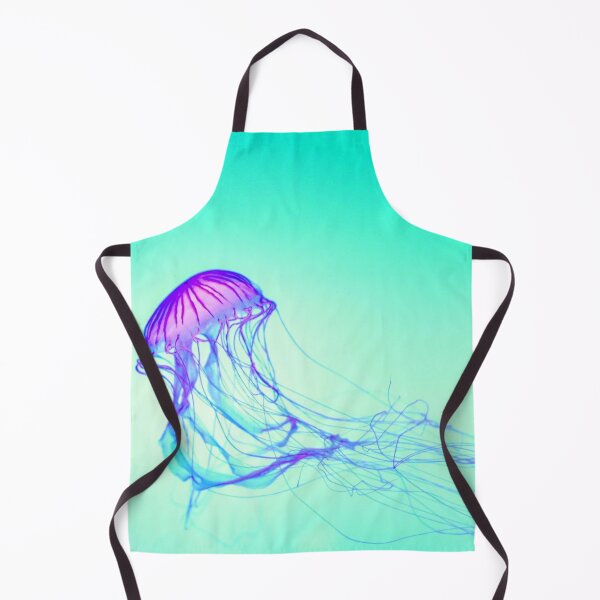 Item preview, Purple Blue Glowing Jellyfish on Green Ombre Gradient designed and sold by StayCuztom.