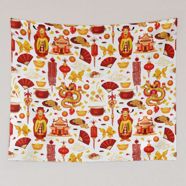 Item preview, Chinese New Year Good Luck and Fortune Pattern designed and sold by coffeetea2020.