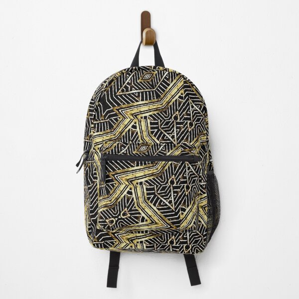 Item preview, Geometric Tribal Golden Pattern Print designed and sold by DFLC Prints.