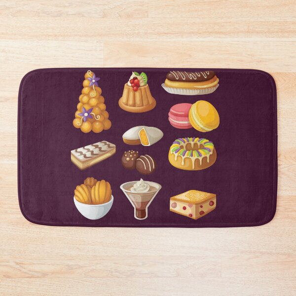 Item preview, Assorted French Desserts - madeleines, croquembouche, macarons, eclair, mille-feuille, calisson designed and sold by Alicia Chee.
