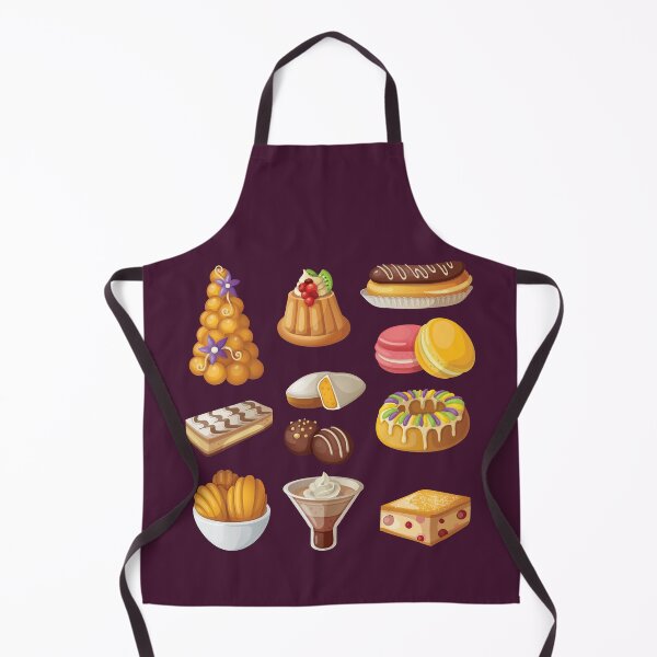 Item preview, Assorted French Desserts - madeleines, croquembouche, macarons, eclair, mille-feuille, calisson designed and sold by Alicia Chee.