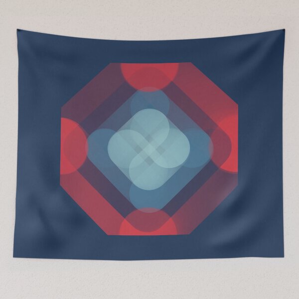 Artikelvorschau, Rot-Blau-geometrisches Muster entworfen und verkauft von Life Is Beautiful.
