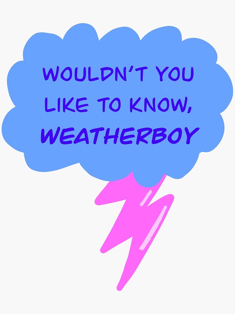 "Weatherboy Vine " Sticker by gabrielabellido Redbubble