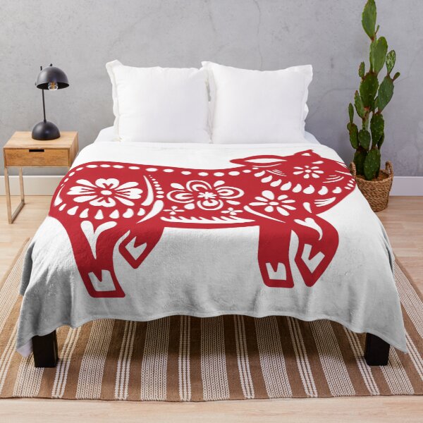 Item preview, Chinese New Year Good Luck and Fortune Pig Papercutting  designed and sold by coffeetea2020.