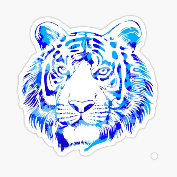 Vista previa del artículo con la obra «Tigre azul 2», diseñado y vendido por Jayda Bruce.
