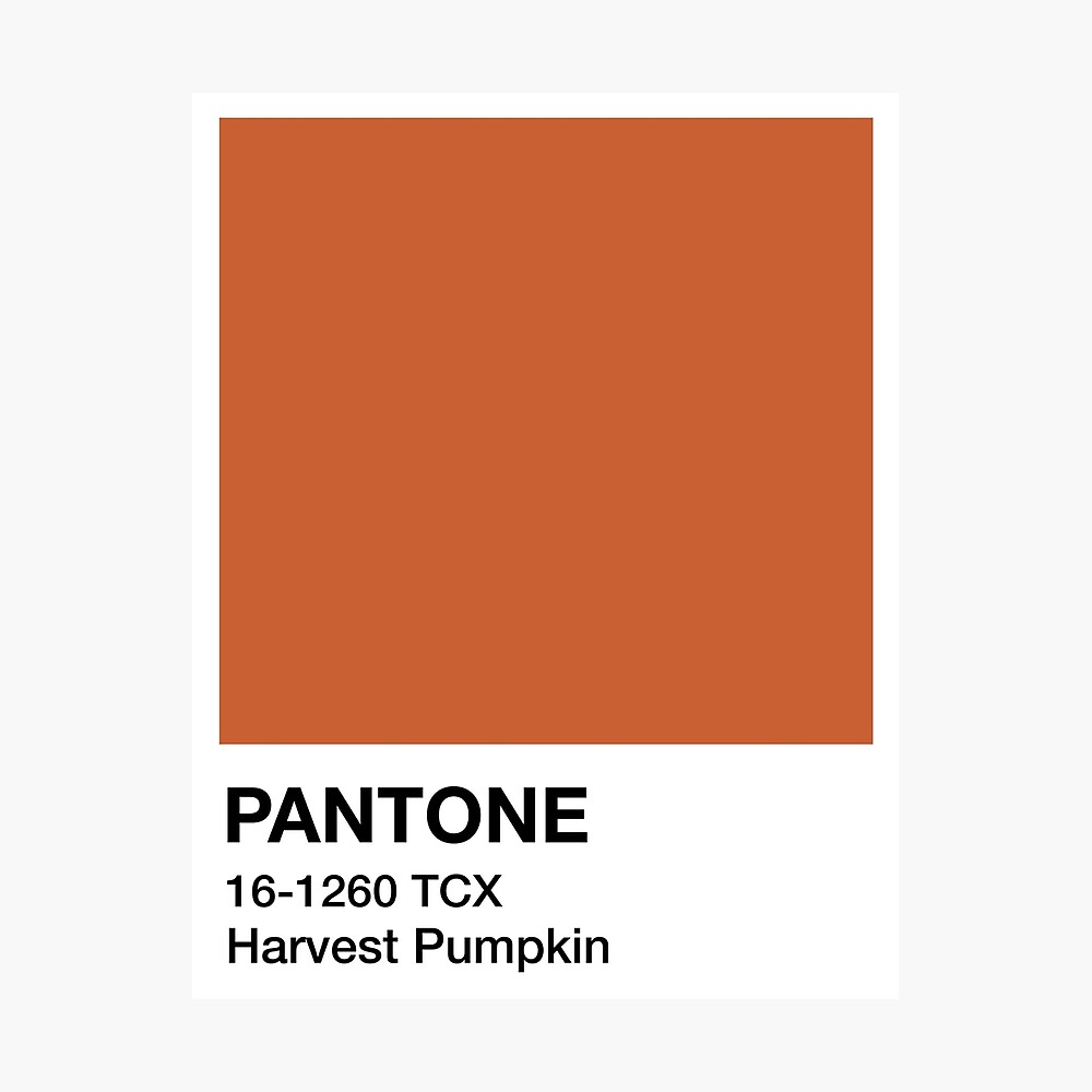 Pantone Harvest Pumpkin Poster Von Piastrelli Redbubble