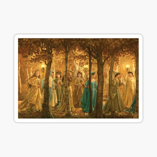 Princesses in the Golden Wood Sticker